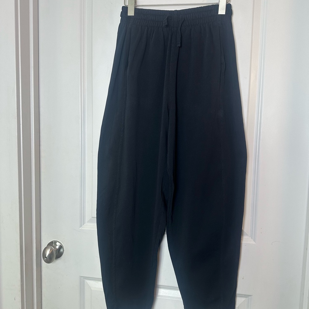 Zara Cotton Blend Drawstring Waist Barrel/Balloon Lightweight Pants, Small